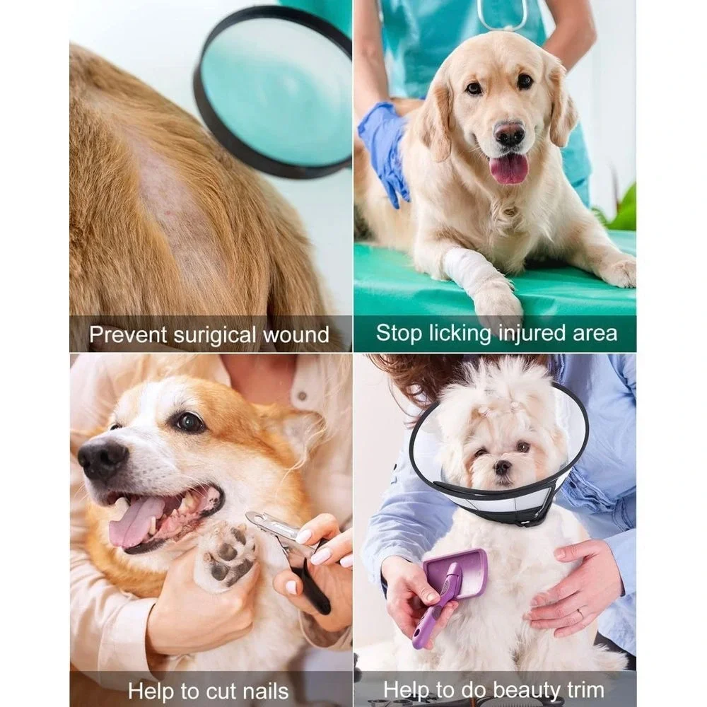 Dog Cone for Dogs After Surgery, Soft Dog Recovery Cone, Breathable (Medium Dog)